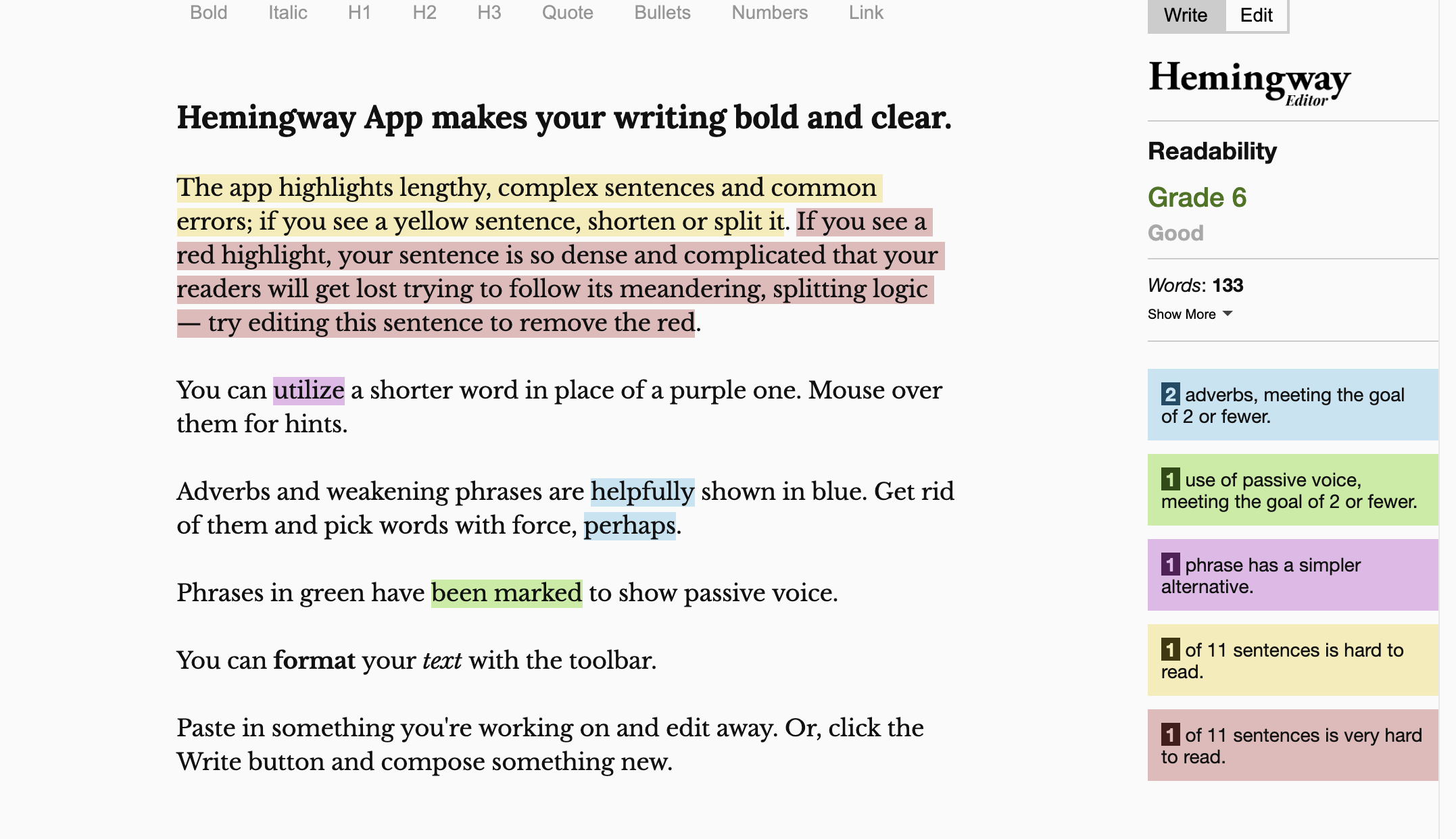 Hemingway App